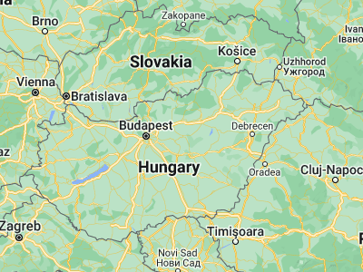 Map showing location of Jászberény (47.5, 19.91667)