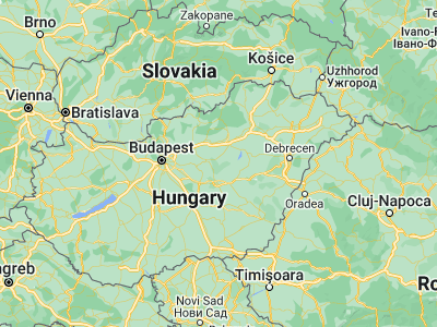 Map showing location of Jászkisér (47.45, 20.21667)