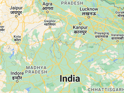 Map showing location of Jatāra (25.00921, 79.04778)