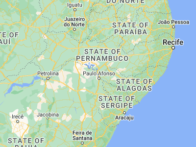 Map showing location of Jatobá (-9.18306, -38.26889)