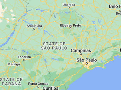 Map showing location of Jaú (-22.29639, -48.55778)
