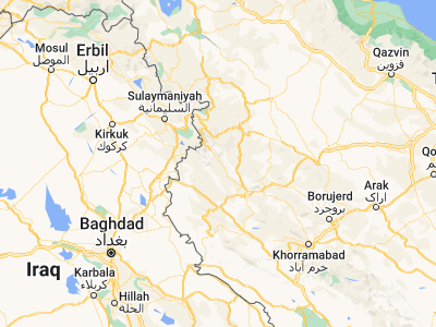 Map showing location of Javānrūd (34.79611, 46.51722)