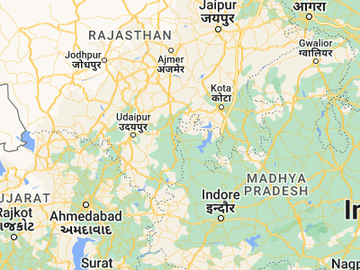 Map showing location of Jāwad (24.59916, 74.86261)