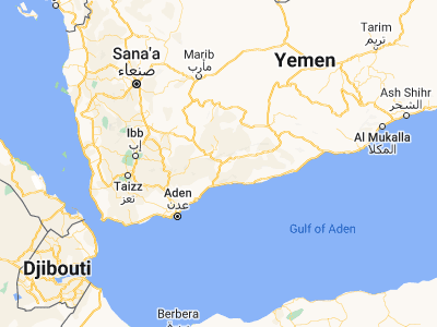 Map showing location of Jawf al Maqbābah (13.83783, 45.83488)