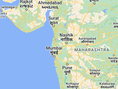 Map showing location of Jawhār (19.91667, 73.23333)