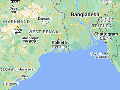 Map showing location of Jaynagar-Majilpur (22.17583, 88.41778)