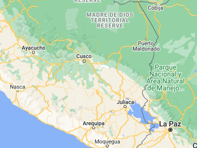 Map showing location of Jayobamba (-14.09417, -71.33861)