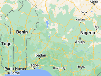 Map showing location of Jebba (9.13333, 4.83333)