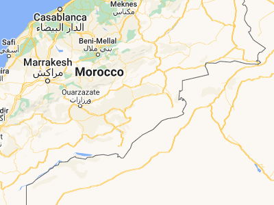 Map showing location of Jebel Tiskaouine (31.02722, -5.11643)