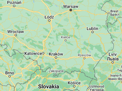 Map showing location of Jędrzejów (50.63945, 20.30454)