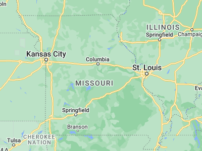 Map showing location of Jefferson City (38.5767, -92.17352)