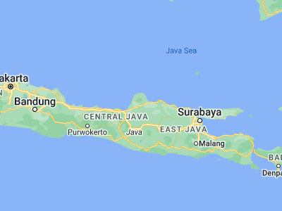 Map showing location of Jekulo (-6.8057, 110.9262)