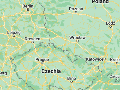 Map showing location of Jelenia Góra (50.89973, 15.72899)