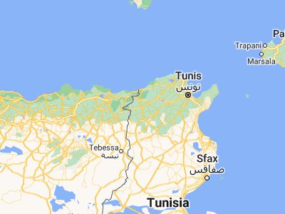 Map showing location of Jendouba (36.50114, 8.78024)