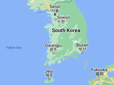 Map showing location of Jeonju (35.82194, 127.14889)