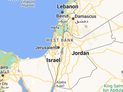 Map showing location of Jericho (31.86667, 35.45)