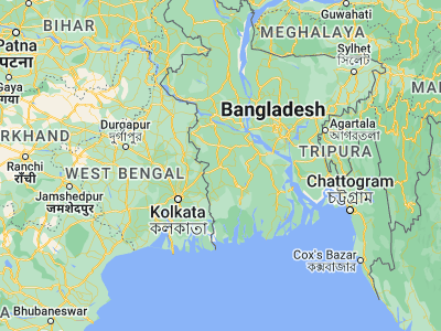 Map showing location of Jessore (23.16971, 89.21371)