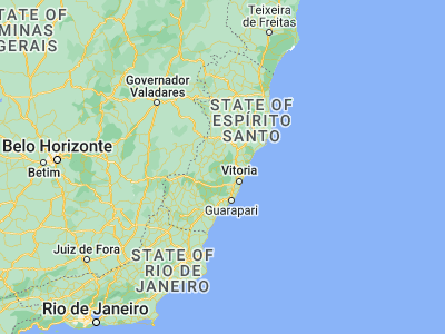 Map showing location of Jetibá (-20.05, -40.66667)
