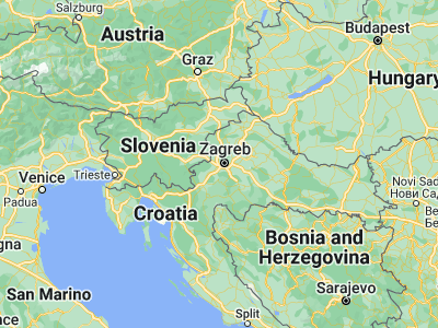 Map showing location of Ježdovec (45.78333, 15.85)