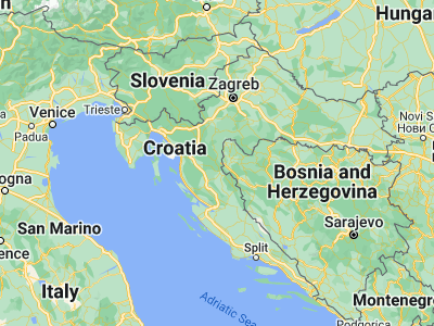 Map showing location of Jezerce (44.8825, 15.62028)