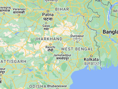 Map showing location of Jhalida (23.36667, 85.96667)