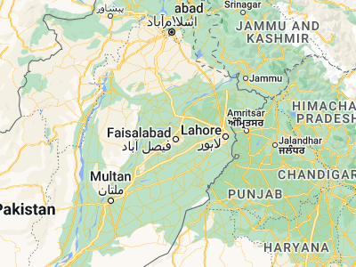Map showing location of Jhumra (31.56781, 73.18347)