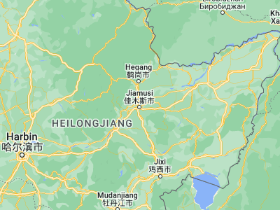 Map showing location of Jiamusi (46.83333, 130.35)