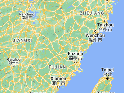 Map showing location of Jian’ou (27.04694, 118.32528)