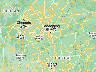 Map showing location of Jiangjin (29.29056, 106.25417)