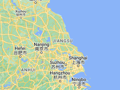 Map showing location of Jiangyan (32.50611, 120.14278)