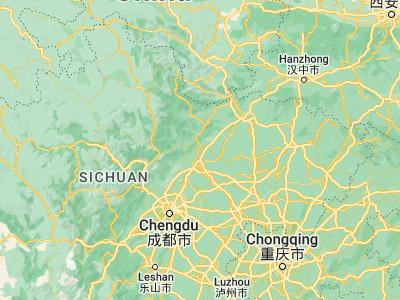 Map showing location of Jiangyou (31.77819, 104.73932)