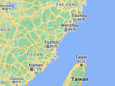 Map showing location of Jianjiang (26.54972, 119.755)