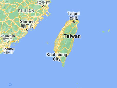 Map showing location of Jiayi Shi (23.47917, 120.44889)