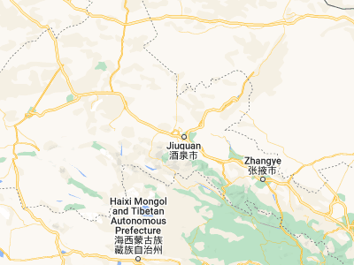 Map showing location of Jiayuguan (39.81667, 98.3)