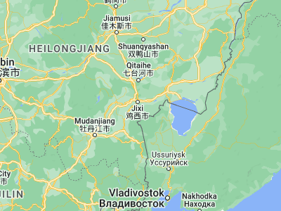 Map showing location of Jidong (45.21667, 131.08333)