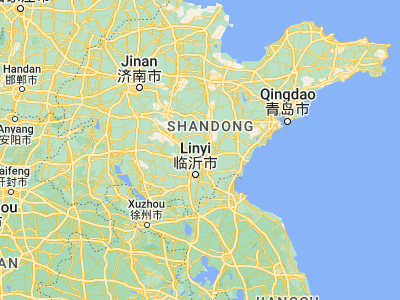 Map showing location of Jiehu (35.54278, 118.455)