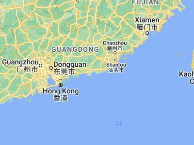 Map showing location of Jieshi (22.81027, 115.83058)