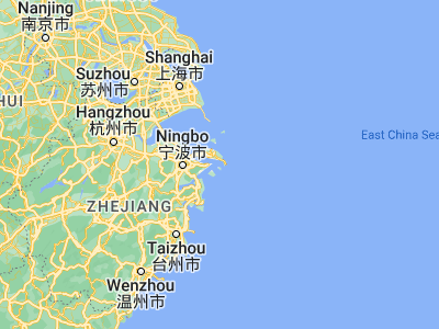 Map showing location of Jiguan (29.8798, 122.2963)