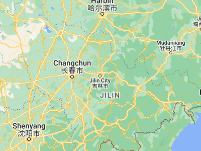 Map showing location of Jilin (43.85083, 126.56028)