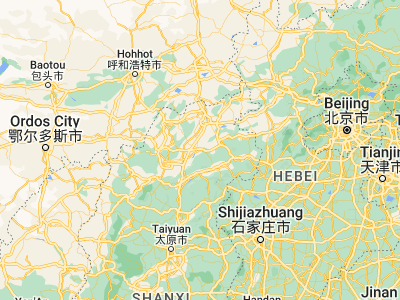 Map showing location of Jincheng (39.55912, 113.18554)
