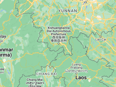 Map showing location of Jinghong (21.99102, 100.73409)