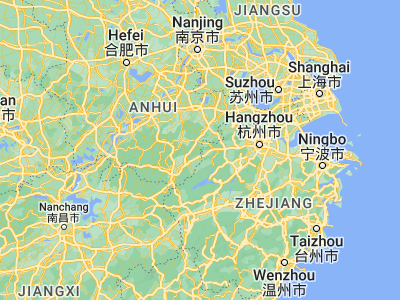 Map showing location of Jingzhou (30.19281, 118.86242)