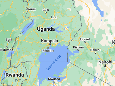 Map showing location of Jinja (0.43902, 33.20317)