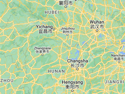 Map showing location of Jinshi (29.60487, 111.87012)