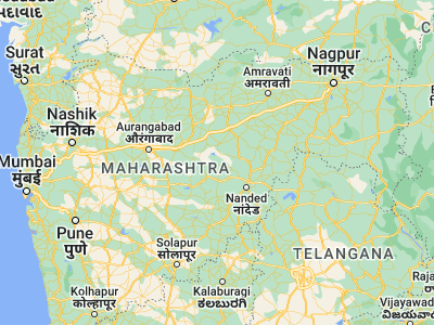Map showing location of Jintūr (19.61667, 76.7)