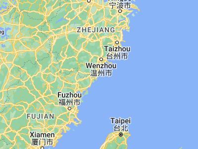 Map showing location of Jinxiang (27.43265, 120.60625)