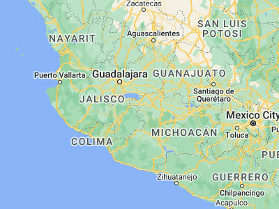 Map showing location of Jiquilpan de Juárez (19.99419, -102.71919)
