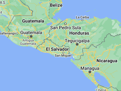 Map showing location of Jiquinlaca (14, -88.35)
