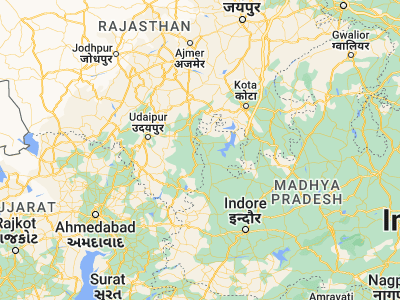 Map showing location of Jīran (24.30871, 74.89087)