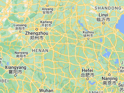 Map showing location of Jishui (33.73333, 115.4)